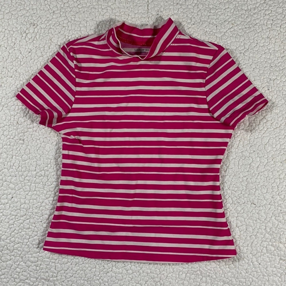 Lands’ End Kids Girls Rashguard Swim Top